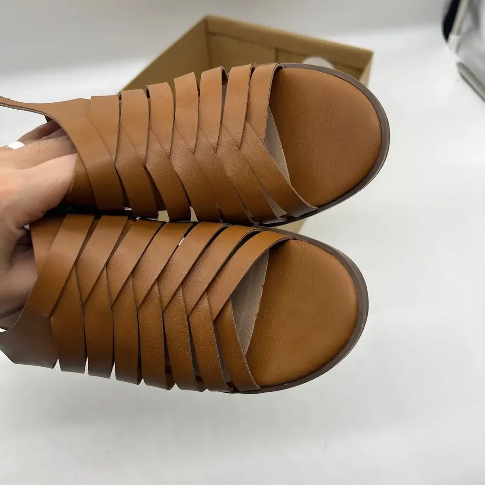 Frye and Co. Womens Galia Heeled Sandals Brown Tan Size 7M